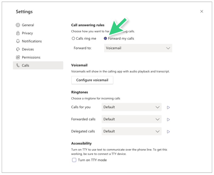 CALL HANDLING INSIDE TEAMS